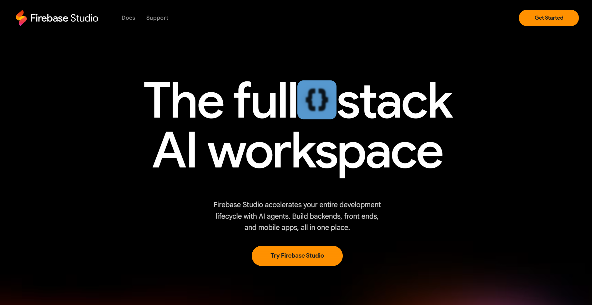 Firebase Studio screenshot