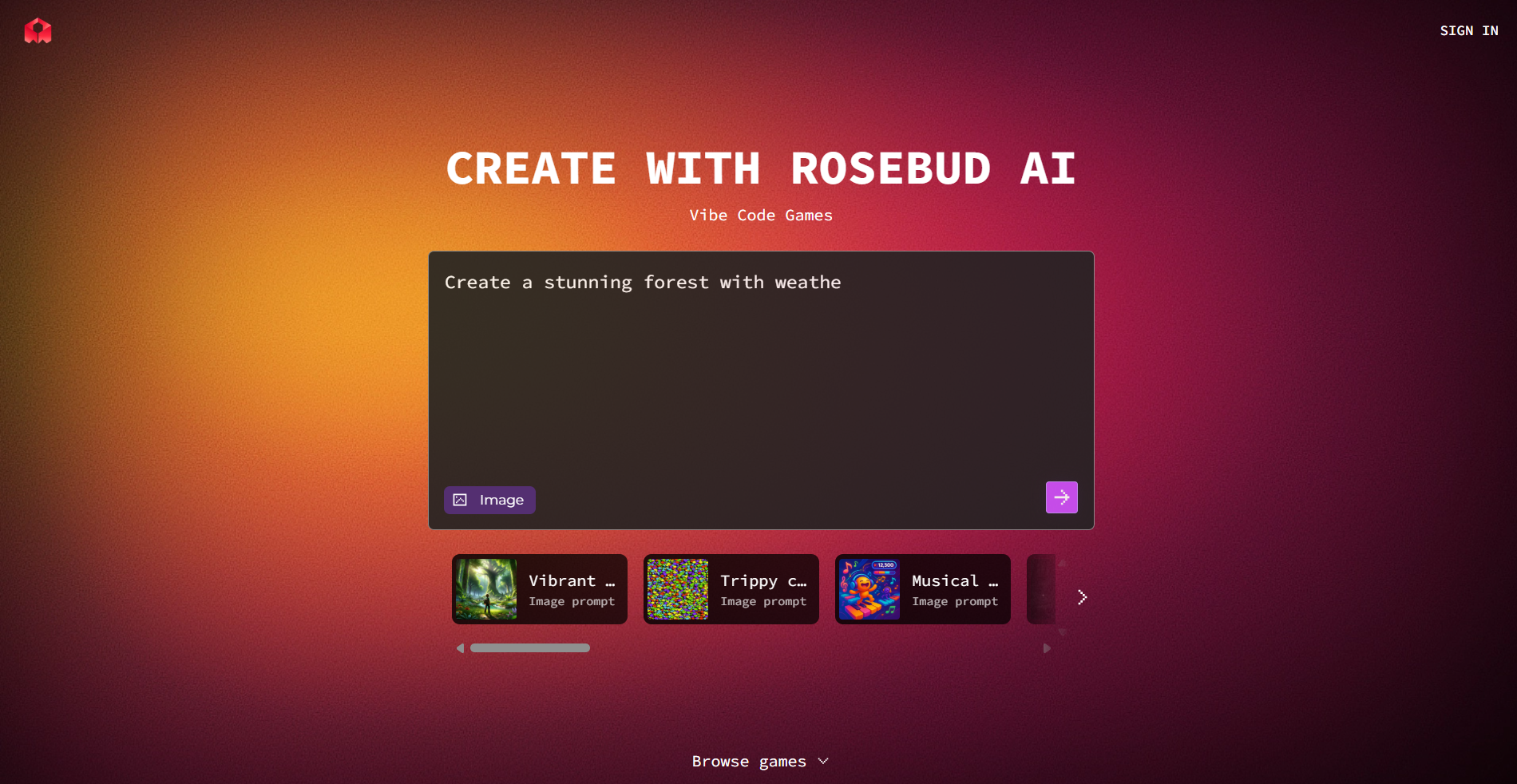 Rosebud AI screenshot