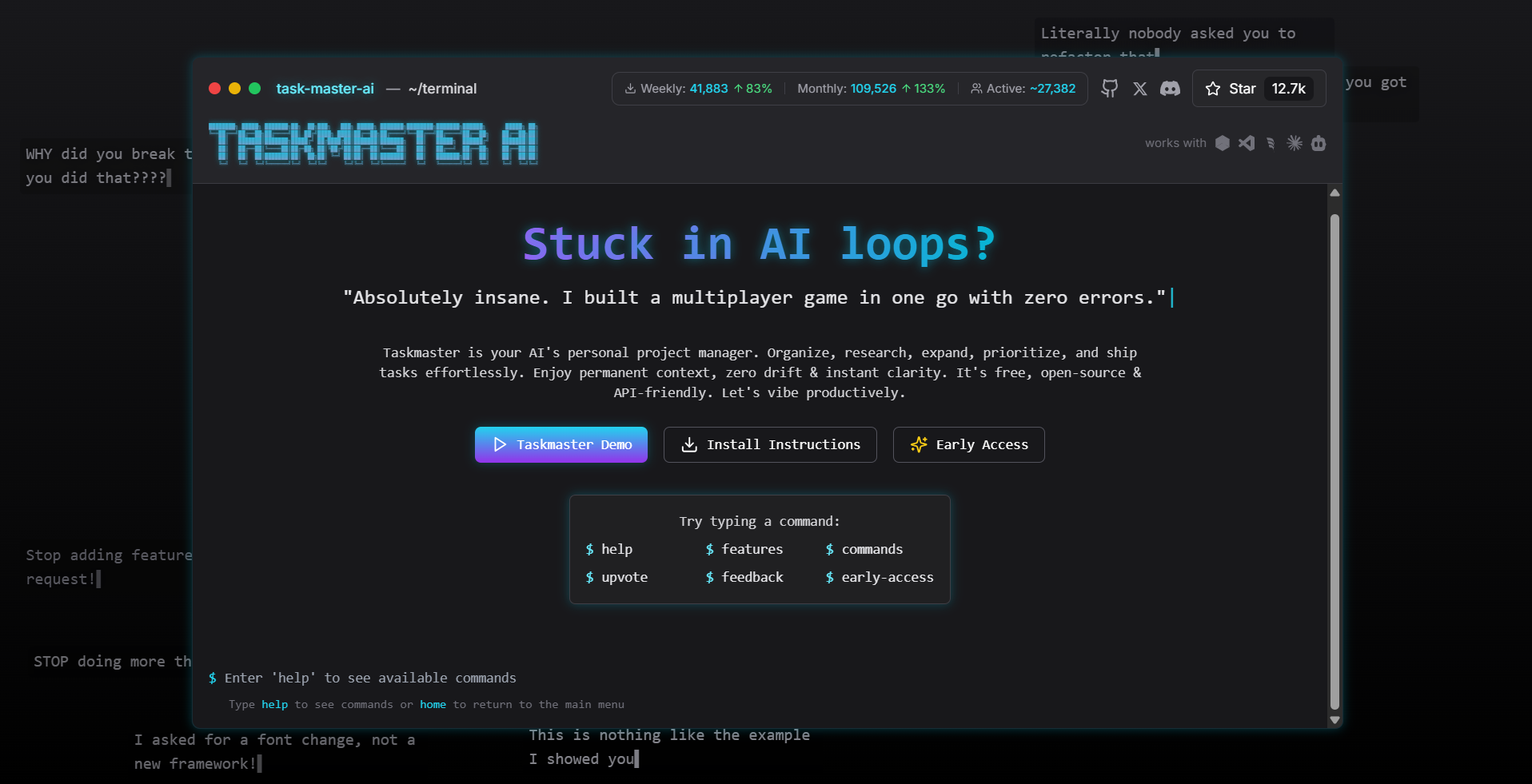 Taskmaster AI screenshot